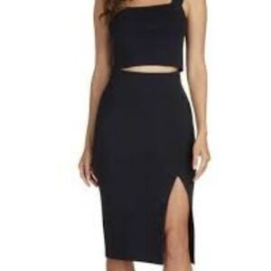 Willow Edie Navy Ribbed Skirt L